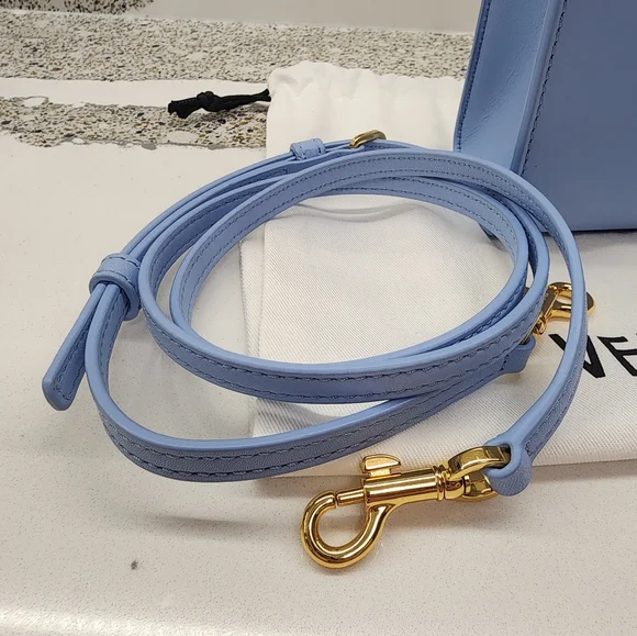 Veronica Beard Bamboo-Handle Shopper Bag in Light Blue - Picture 11 of 12